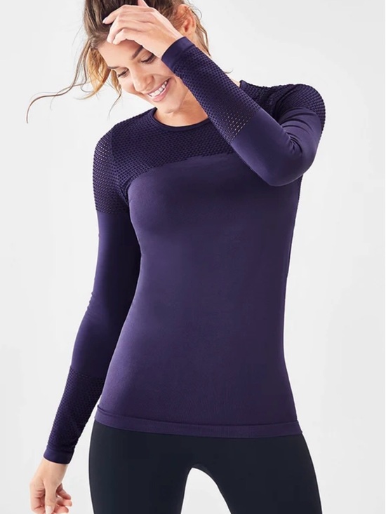 Fabletics Tops - NWOT Fabletics Musetta Seamless Long-Sleeve Top | Indigo | Size L